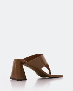 Mules-L'INTERVALLE Bulevar Camel Leather