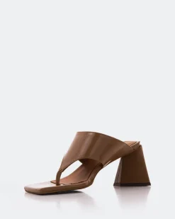 Mules-L'INTERVALLE Bulevar Camel Leather