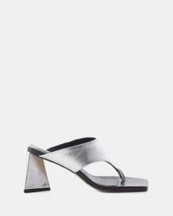 Mules-L'INTERVALLE Bulevar Silver Metal