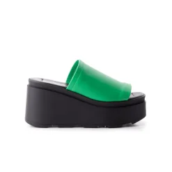 Wedges-L'INTERVALLE Bunny Green Leather