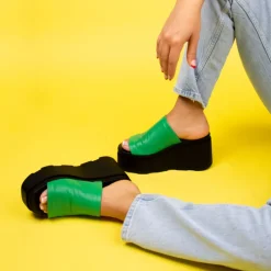 Wedges-L'INTERVALLE Bunny Green Leather