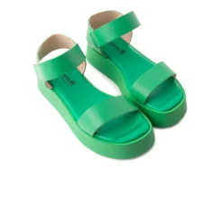 Platform|Mid Heels-L'INTERVALLE Buttercup Green Leather