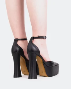 Platforms-L'INTERVALLE Cabaret Black Leather/Cuir Noir