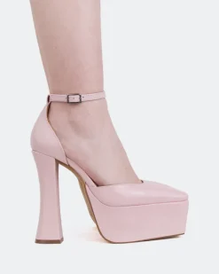 Platforms-L'INTERVALLE Cabaret, Lt.Pink Leather/Cuir Rose P.