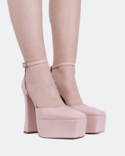 Platforms-L'INTERVALLE Cabaret, Lt.Pink Leather/Cuir Rose P.