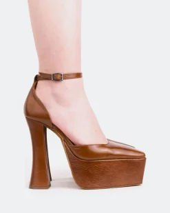 Platforms-L'INTERVALLE Cabaret Tan Leather/Cuir Ocre