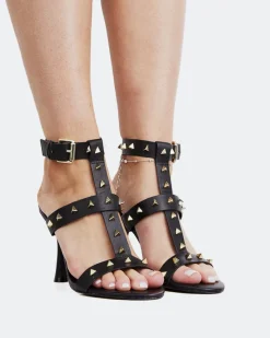 Strappy|High Heels-L'INTERVALLE Cameran Black Leather