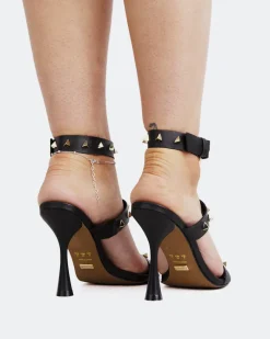 Strappy|High Heels-L'INTERVALLE Cameran Black Leather