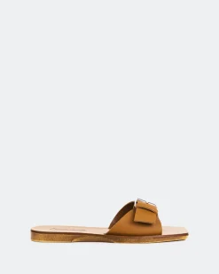Wood Sandals|Flats-L'INTERVALLE Campari Tan Leather