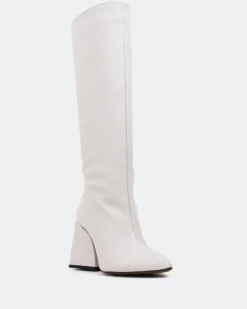 Tall Boots-L'INTERVALLE Camus Off White Leather