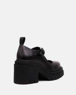 Mary-jane-L'INTERVALLE Canny Black Leather