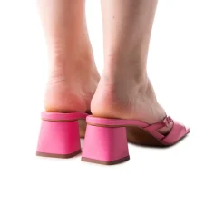 Mid Heels|Mules-L'INTERVALLE Carrera Pink Leather