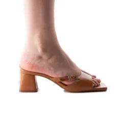Mid Heels|Mules-L'INTERVALLE Carrera Tan Leather