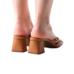 Mid Heels|Mules-L'INTERVALLE Carrera Tan Leather