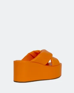 Platform-L'INTERVALLE Casa Orange Leather