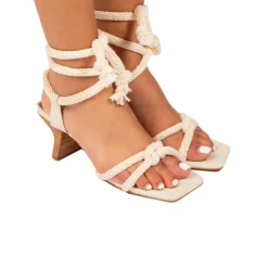 Mid Heels-L'INTERVALLE Caspian Off White Rope
