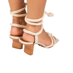 Mid Heels-L'INTERVALLE Caspian Off White Rope