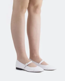 Mary-jane-L'INTERVALLE Causeway White Leather