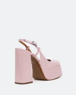 Platforms|Slingbacks-L'INTERVALLE Cave, Lt. Pink Leather/Cuir Rose P.