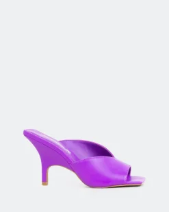 Mules-L'INTERVALLE Caviana, Purple Leather/Cuir Violet