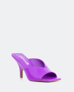 Mules-L'INTERVALLE Caviana, Purple Leather/Cuir Violet