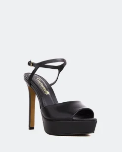 Platform|High Heels-L'INTERVALLE Cavo Black Leather