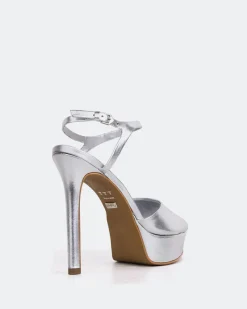 Platform|High Heels-L'INTERVALLE Cavo Silver Metal