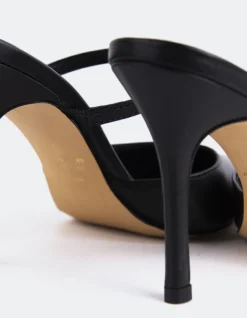 Mules-L'INTERVALLE Celandine Black Leather