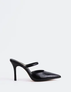 Mules-L'INTERVALLE Celandine Black Naplack