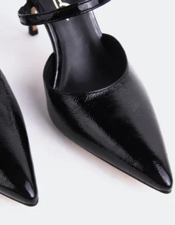Mules-L'INTERVALLE Celandine Black Naplack