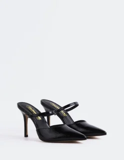 Mules-L'INTERVALLE Celandine Black Naplack