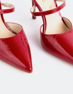 Mules-L'INTERVALLE Celandine Red Naplack
