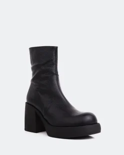 Ankle Boots-L'INTERVALLE Chamonix Black Leather