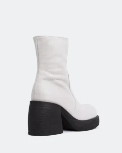 Ankle Boots-L'INTERVALLE Chamonix Off White Leather