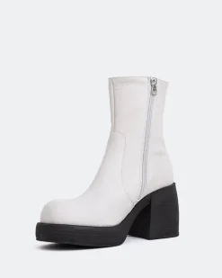 Ankle Boots-L'INTERVALLE Chamonix Off White Leather