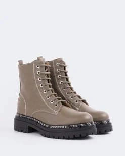 Ankle Boots-L'INTERVALLE Chandler Taupe Leather