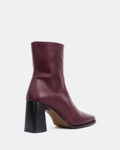 Ankle Boots-L'INTERVALLE Chard Burgundy Leather