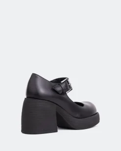 Mary-jane-L'INTERVALLE Cheeky Black Leather