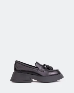 Loafers-L'INTERVALLE Cheerio Black Leather