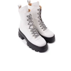 Ankle Boots-L'INTERVALLE Chico White Naplack