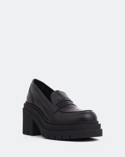 Loafers-L'INTERVALLE Chip Black Leather