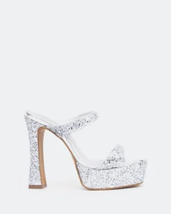 Platform-L'INTERVALLE Chiuri, Silver Glitter/Briller Argenté