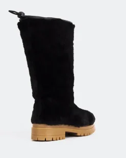 Tall Boots-L'INTERVALLE Chow Black Faux Fur