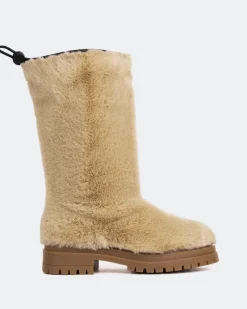Tall Boots-L'INTERVALLE Chow Tan Faux Fur