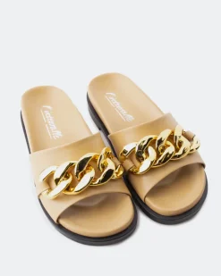 Flats-L'INTERVALLE Cipriana Camel Leather