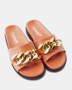 Flats-L'INTERVALLE Cipriana Coral Leather