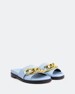 Flats-L'INTERVALLE Cipriana Light Blue Leather