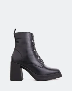 Platform|Lace-up-L'INTERVALLE Citorio Black Leather
