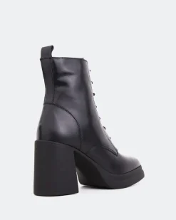 Platform|Lace-up-L'INTERVALLE Citorio Black Leather