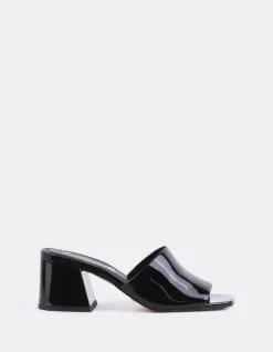 Mid Heels|Mules-L'INTERVALLE Clarabelle Black Patent